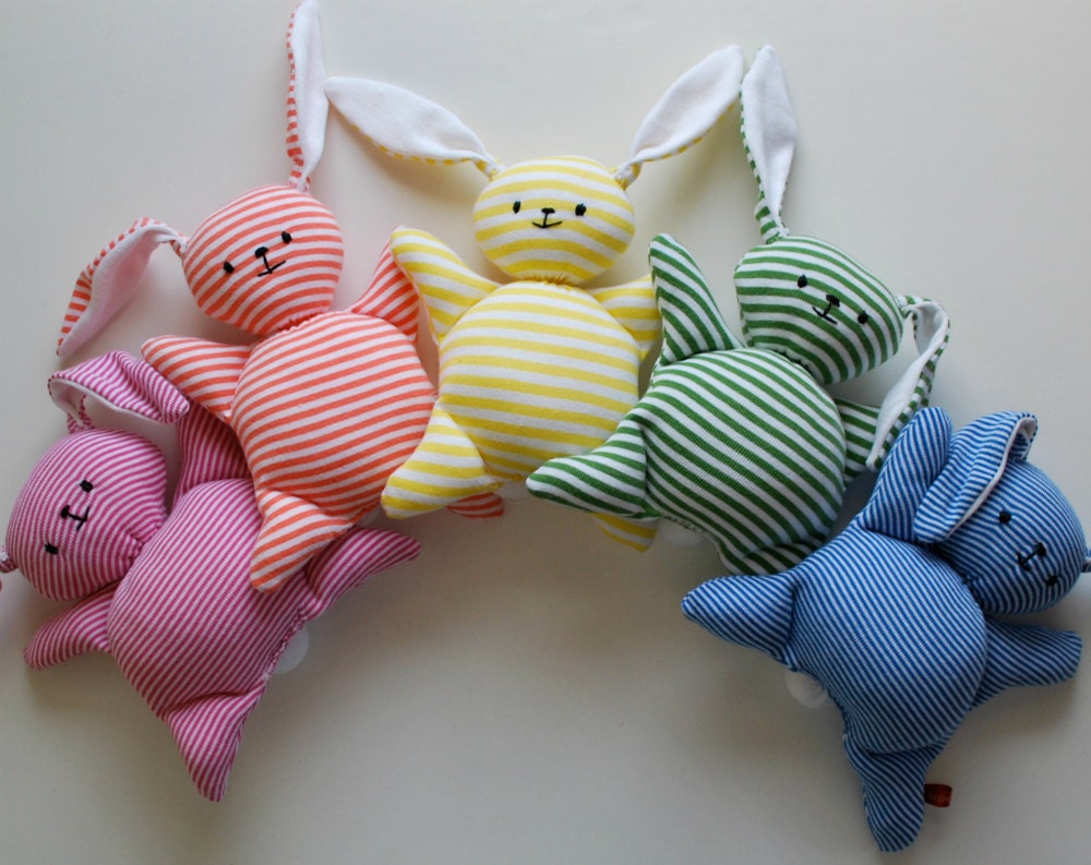 Tangerine Stripey Mooshy Belly Bunny