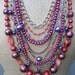 SALE Vintage Multi Strand Repurposed Statement Necklace