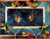 Fall Monarch Butterfly Greeting Card Art by Melody Lea Lamb