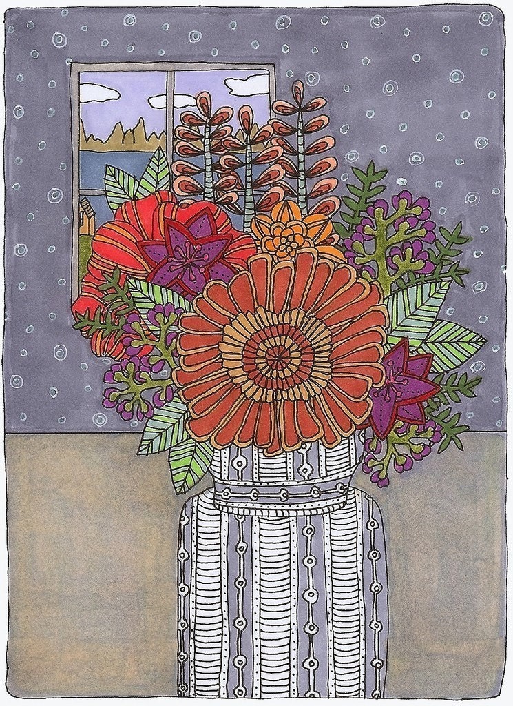 summer flowers matte archival print