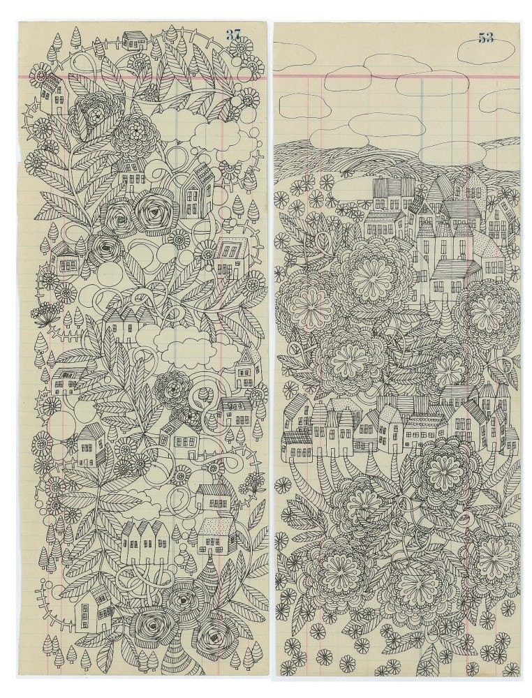 ledger diptych archival print
