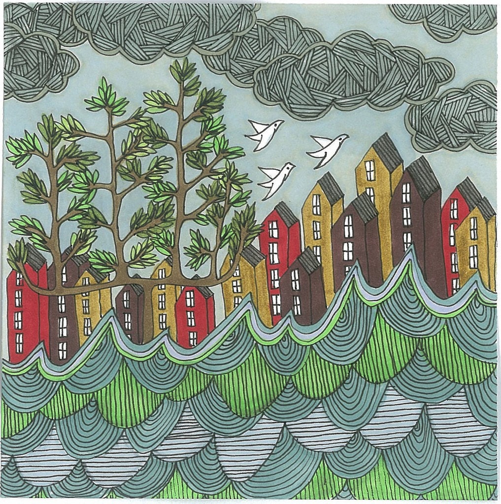 there's a storm coming archival print