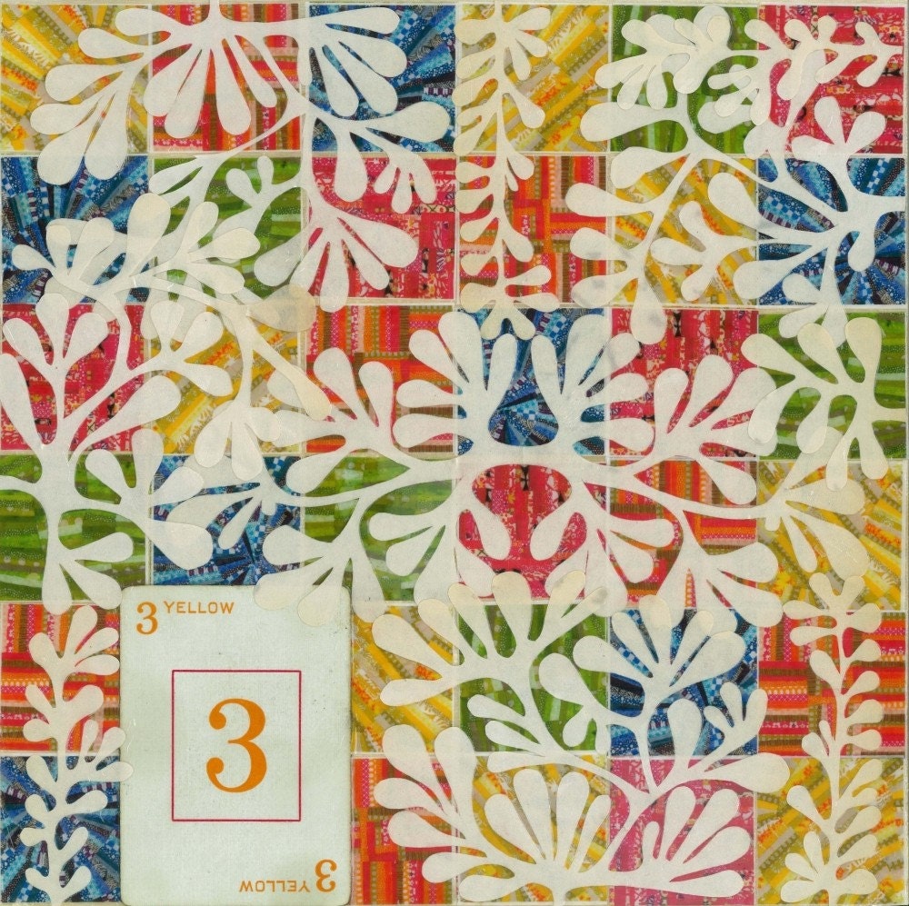 three quilt - archival print