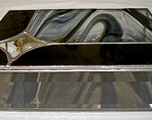 Stained Glass Jewelry Box, Black With Star