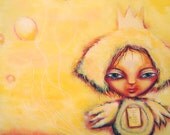 I am a strange chick, original  acrylic painting