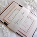 Black and Blush Pink Damask Wedding Invitation Set