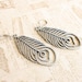 Silver Peacock Feather earrings