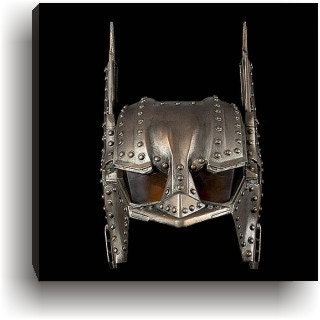 Steampunk Batman  Helmet Canvas art Print Dark knight