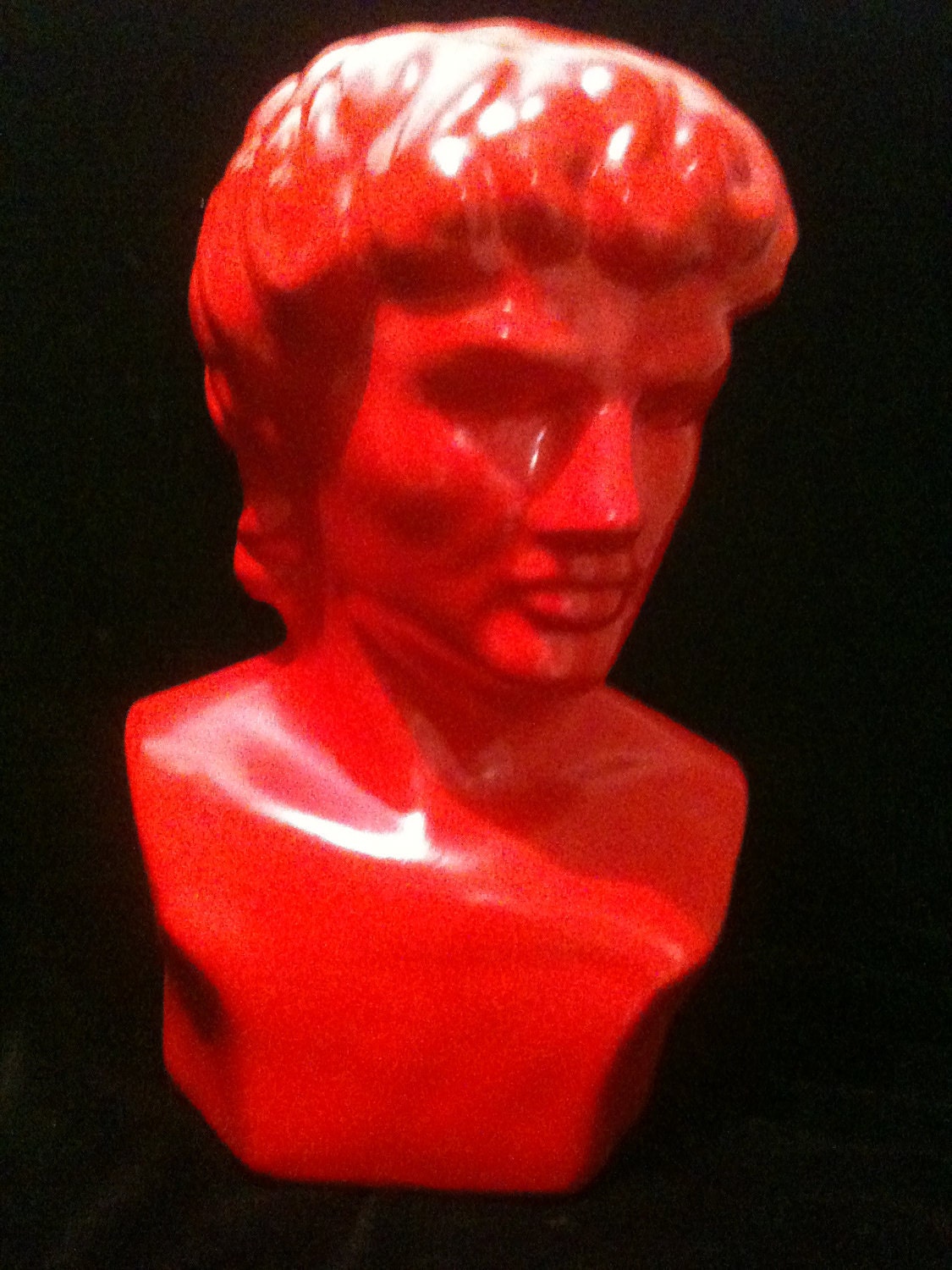 Gloss Red Statue David Bust Sculpture