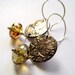 Oxidized Cherry Blossom Fine Silver and Glass Earrings