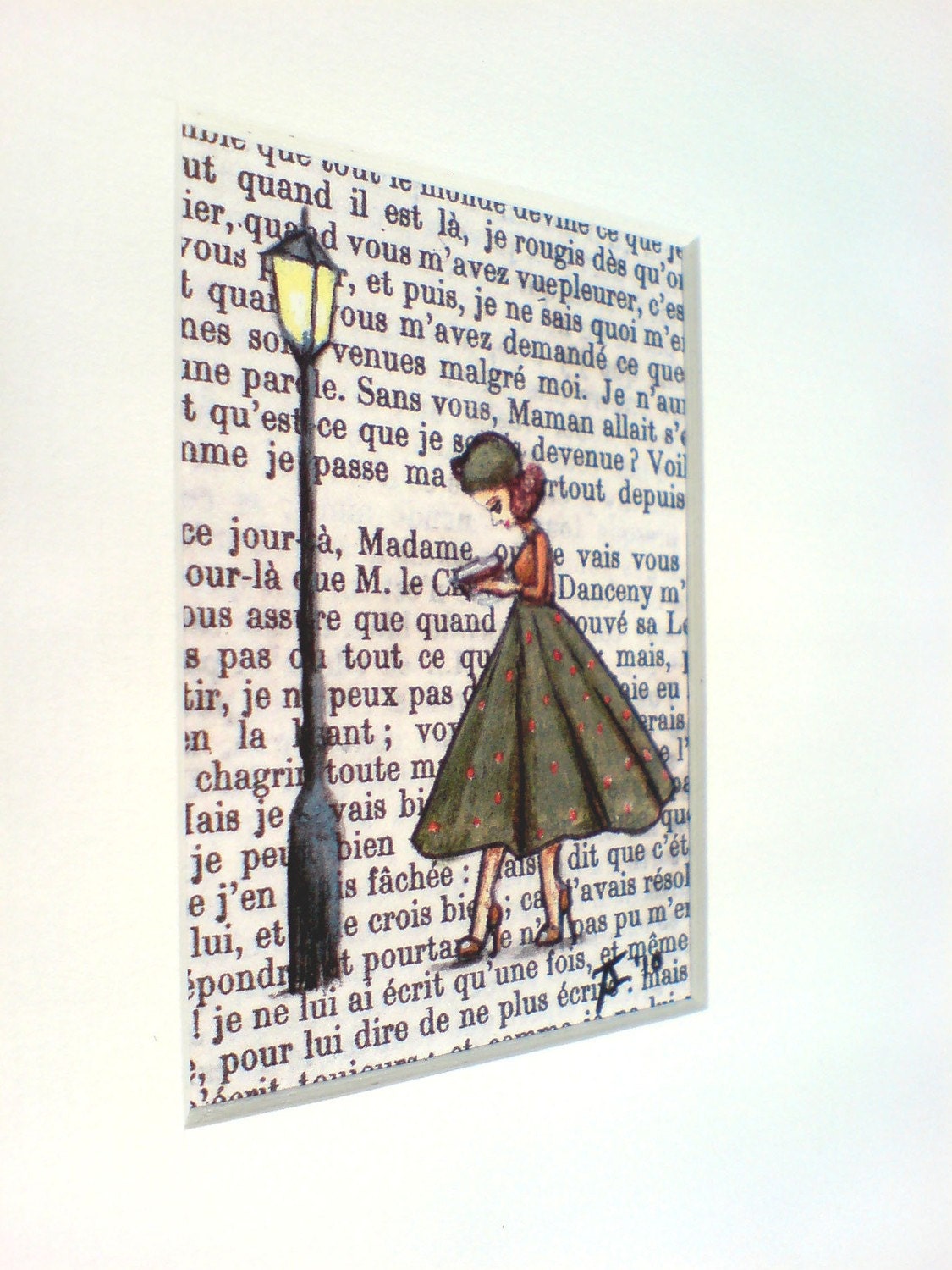 Paris, 1959 - Patrice Reads Obsessively, Sometimes To Her Own Detriment... ACEO Print -