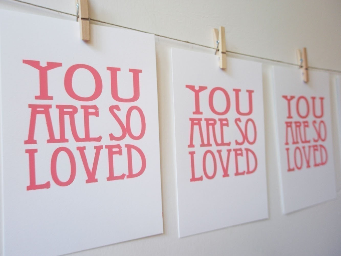 screen print you are so loved PINK