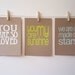 set of 3 screen prints on brown kraft stock