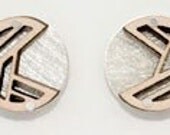 Small PacMan Post W/ Sterling Silver Backing, Maple Wood