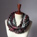Infinity Scarf Grey Gray purple shades Burgundy - Chunky - Accessories - Long - MINI LOOP SCARF