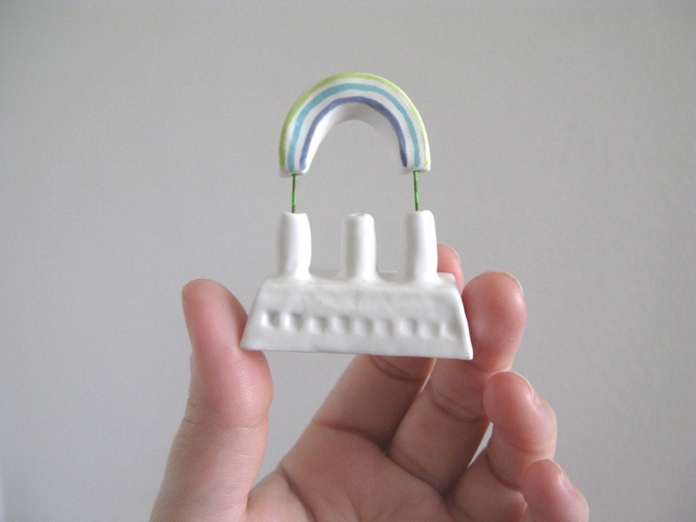 Double Rainbow - minature ceramic rainbow factory duo
