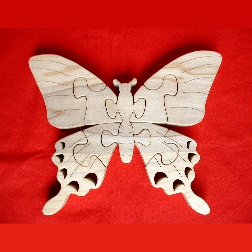 Butterfly - Childrens Wood Puzzle Game - New Toy - Hand-Made - Child-Safe