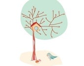 Bird house - 5x7 print