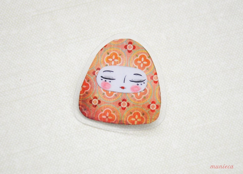 Tribal - Matryoshka pin brooch