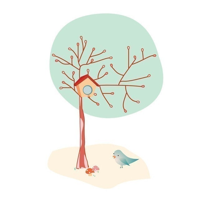 Bird house - 5x7 print
