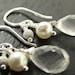 Bridal Earrings - Sterling, Quartz Crystal, White Fresh Water Pearls - Christian Earrings - FAITH, HOPE and LOVE