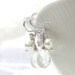 Bridal Earrings - Sterling, Quartz Crystal, White Fresh Water Pearls - Christian Earrings - FAITH, HOPE and LOVE