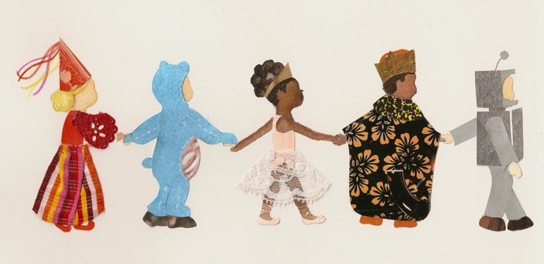 Nursery Playroom Art Print Party Parade