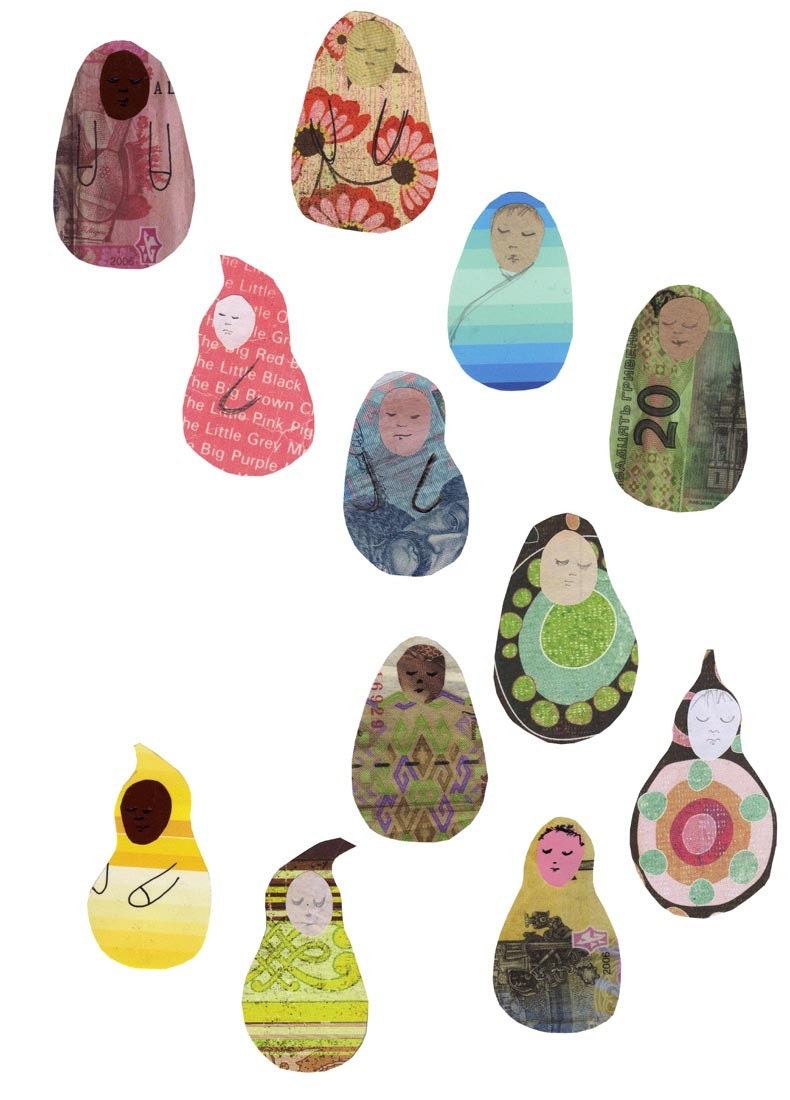 Children's Nursery Art Print Patterned Growbags