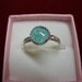 Blue Australian natural opal ring - recycled sterling silver - custom size