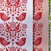 5 sheets of gift wrap (floral with birds)