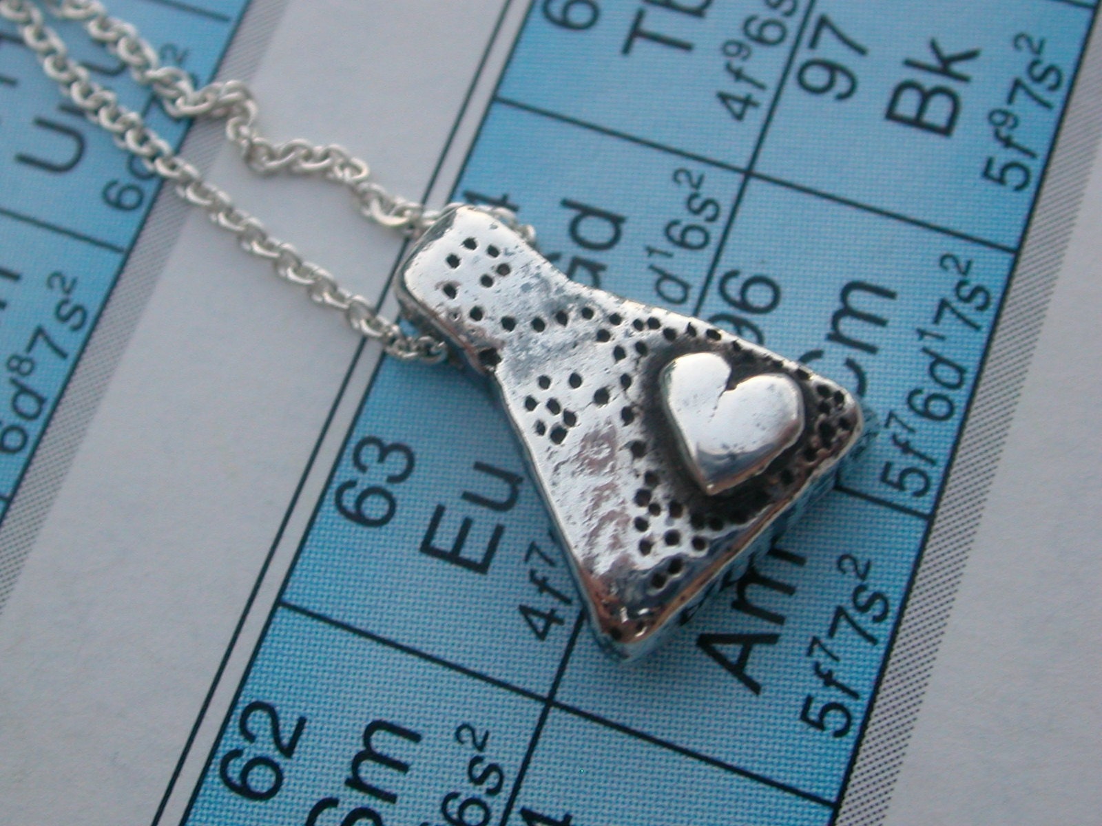 Erlenmeyer Flask Love Fine Silver