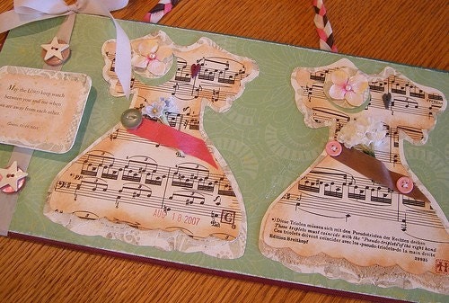 Dress Pattern Kit Includes Sheet Music and Vintage Wallpaper and Buttons