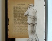 original mixed media - print, collage "man with camera"