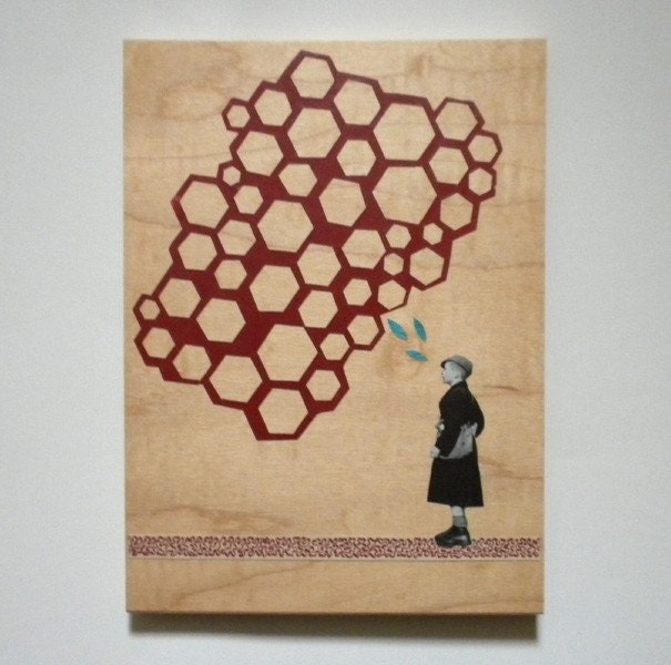 original collage - art  "schoolboy"