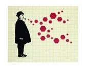 SALE - man with pipe (print)