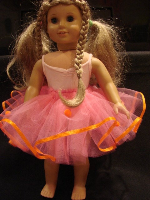 Hot Pink and Orange Dress Up Tutu For Favorite 18 inch Doll or Stuffed Friend Il_570xn