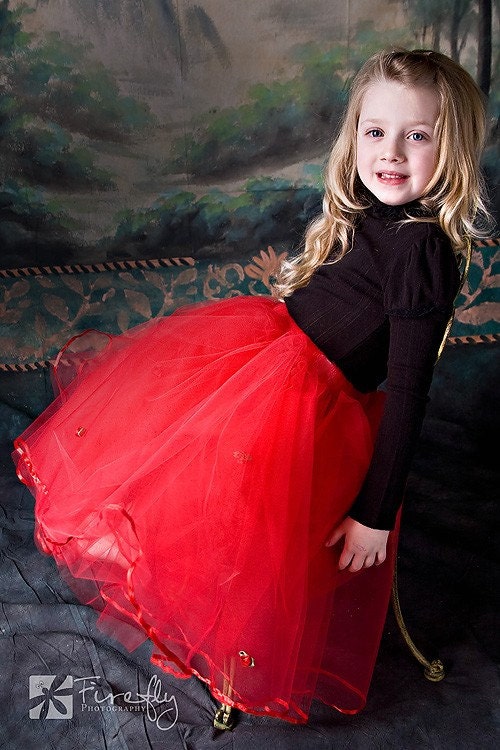 Rosie Red Ballet Length Tutu Set with Wishing Wand and Hat Il_570xn