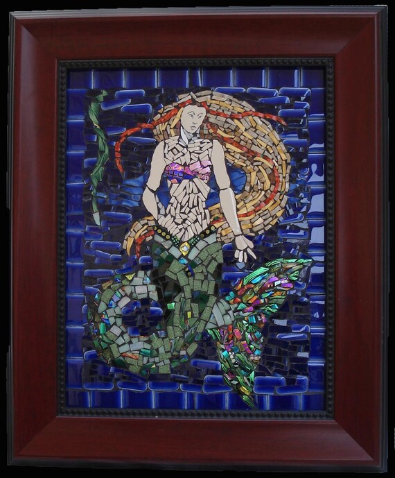 Blond Mermaid Mosaic by DonnaHollanderMosaic on Etsy