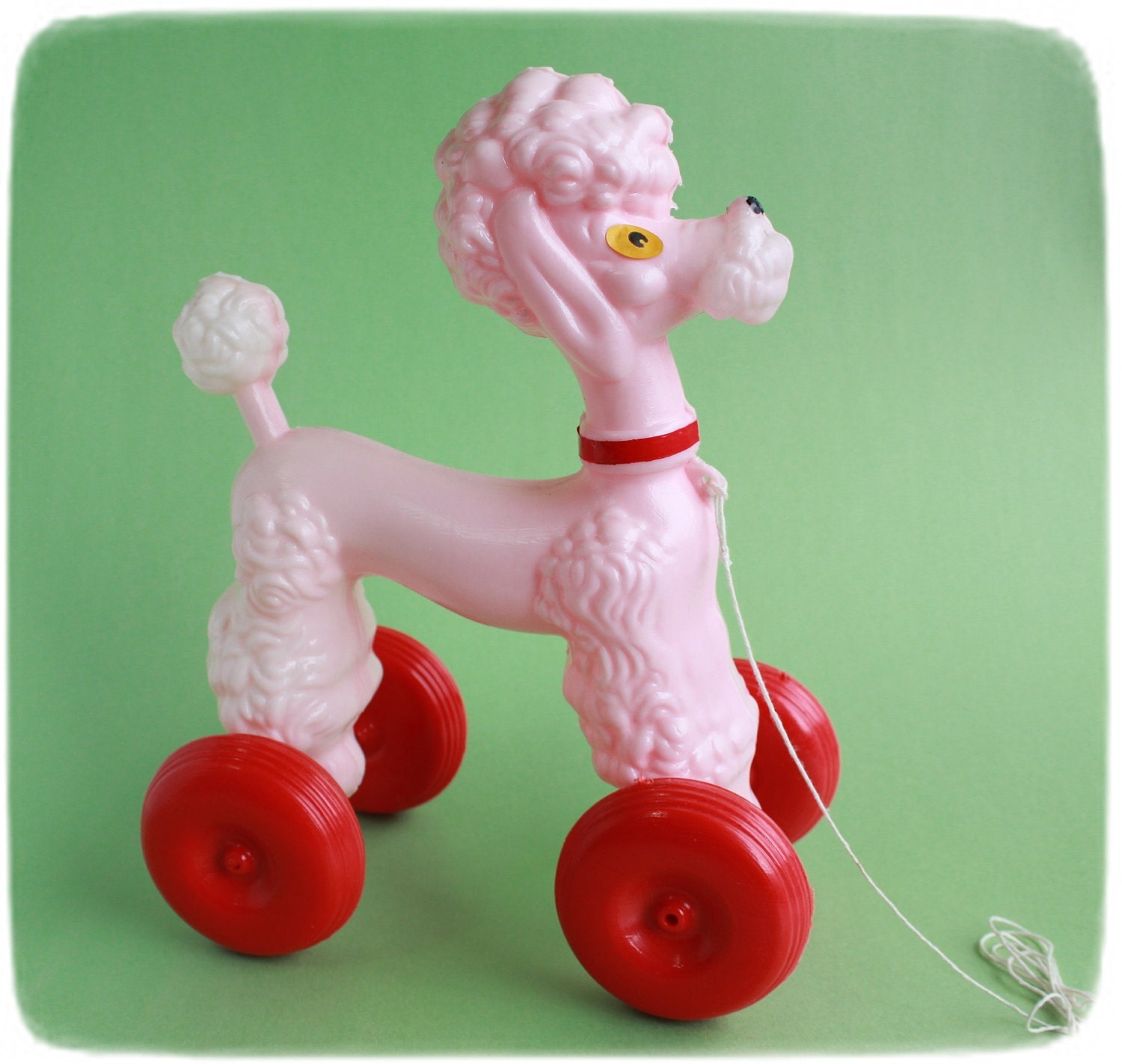 Poodle pull toy - Mint 1950's