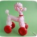 Poodle pull toy - Mint 1950's