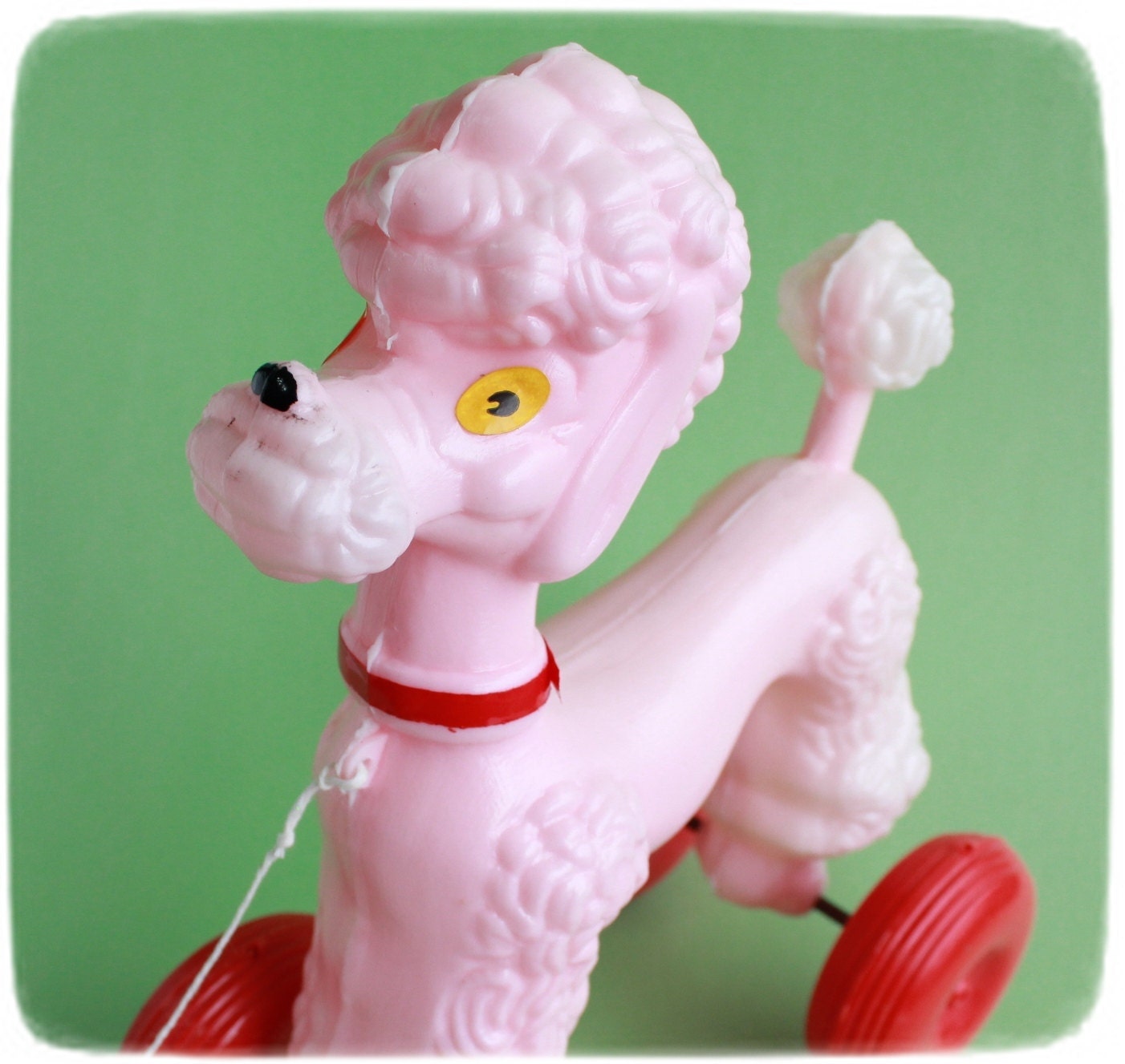 Poodle pull toy - Mint 1950's