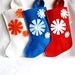 forest woodland trees Christmas Holiday felt stocking in pastel white, pink and gray for baby