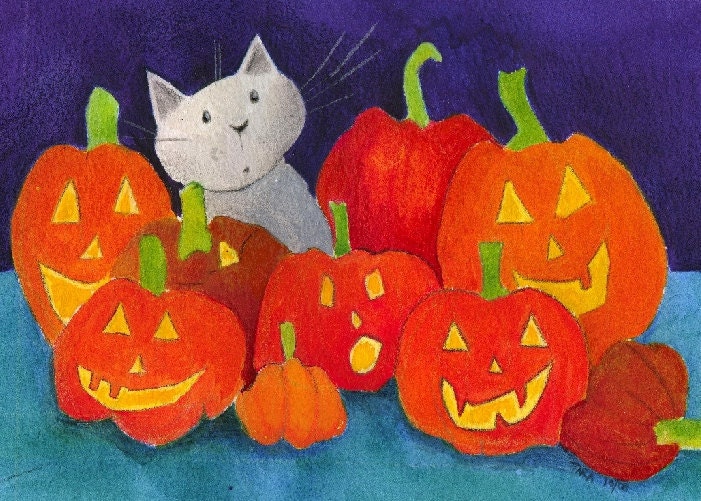 Pumpkin aceo art card