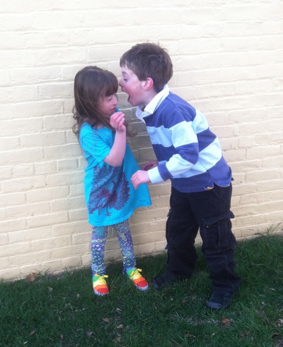 Hand painted rainbow sneakers for girls available in infant or toddler whole sizes 1 - 10