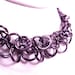 Black Ice Fringe - Chain Maille Necklace - Gunmetal
