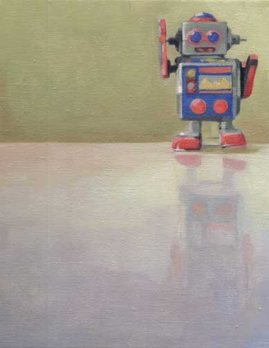 Do the Robot - 8x10 Original oil Painting