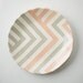Grey & Peach Zag Dish