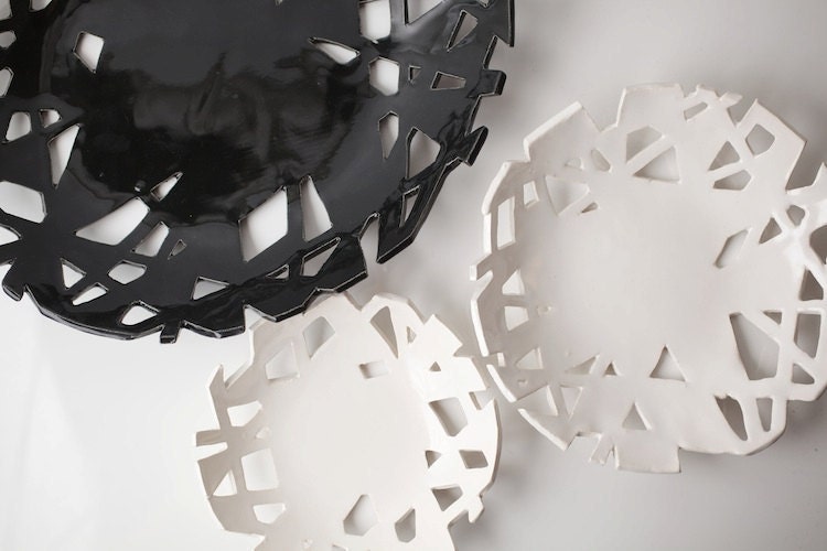 Small White Cutaway Dish