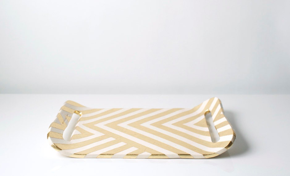 Gold Zag Tray