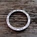 Personalized Two Sided Inscribed Hammered Stacking Ring in Sterling Silver